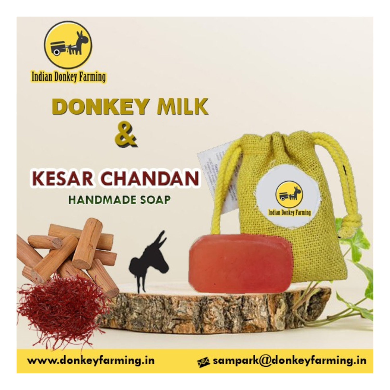 Kesar Chandan Donkey Milk Soap 100G